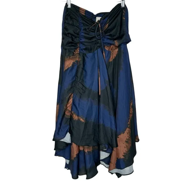 NWT Free People x House of AAMA Starry Eyes Handkerchief MIDI Skirt S