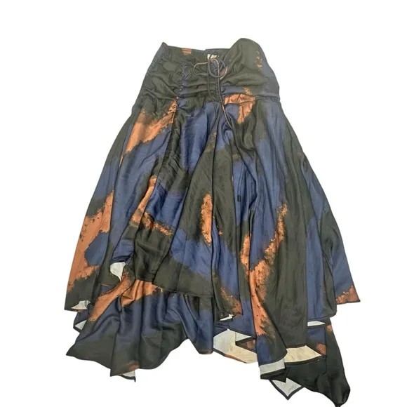 NWT Free People x House of AAMA Starry Eyes Handkerchief MIDI Skirt S