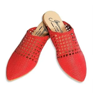 NWT GAIMO Made in Spain Leather Sandals Woven Espadrilles Mule