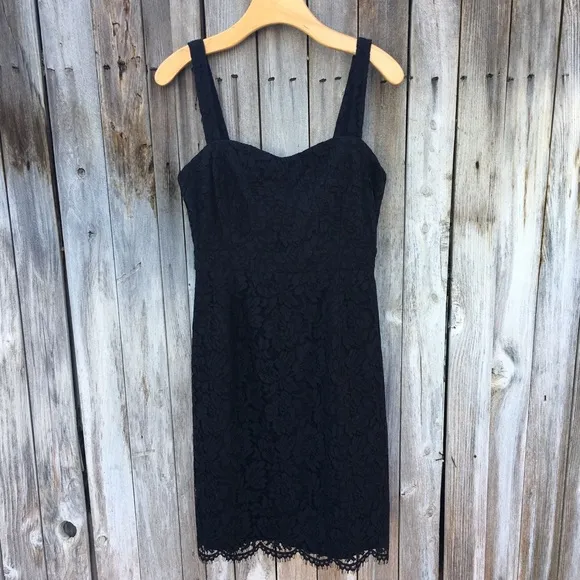 NWT J. Crew Collection Sleeveless Lace Dress Black
