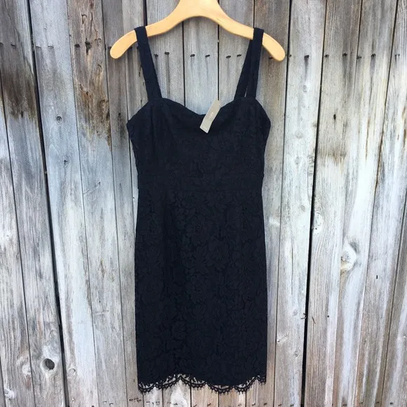 NWT J. Crew Collection Sleeveless Lace Dress Black