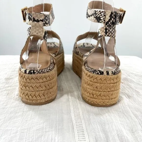 NWT KAANAS Women's Trinidad Espadrille Platofrm Wedge Ankle Strap Sandal Size 7