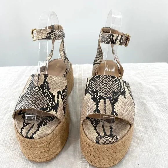 NWT KAANAS Women's Trinidad Espadrille Platofrm Wedge Ankle Strap Sandal Size 7