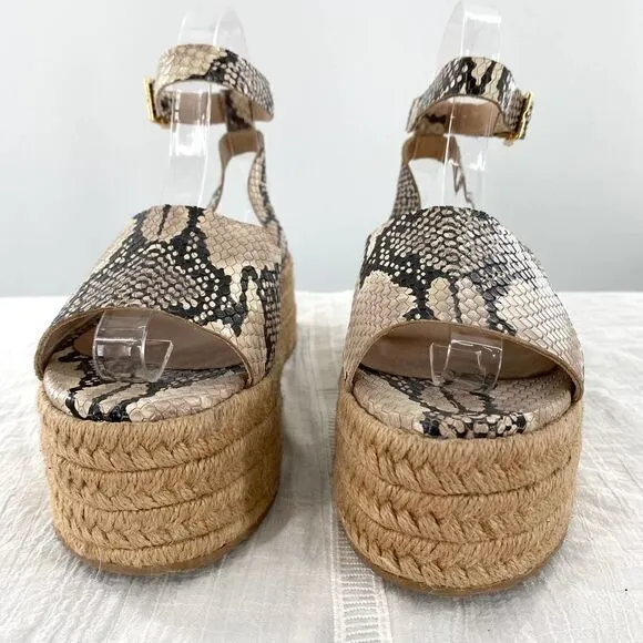 NWT KAANAS Women's Trinidad Espadrille Platofrm Wedge Ankle Strap Sandal Size 7