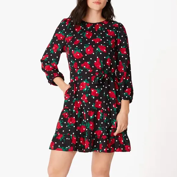 NWT Kate Spade Rose Dot Toss Shift Dress Size L