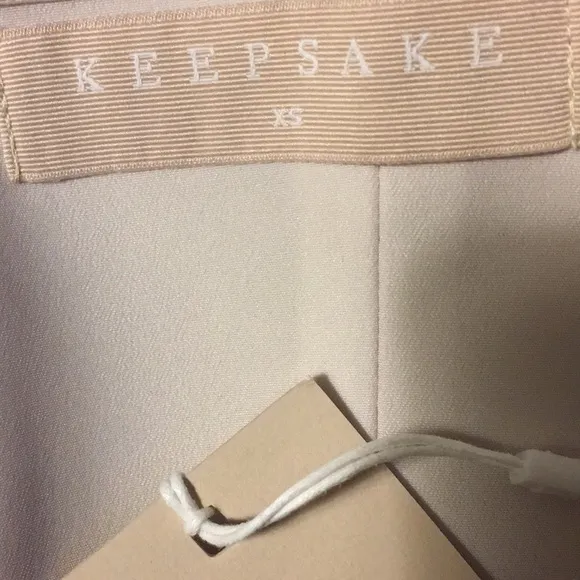 NWT Keepsake The Label Float Mini Dress Oyster Cream Pink