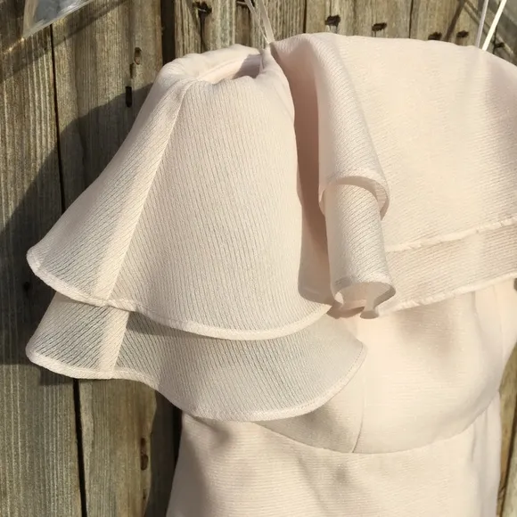 NWT Keepsake The Label Float Mini Dress Oyster Cream Pink
