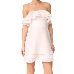 NWT Keepsake The Label Float Mini Dress Oyster Cream Pink