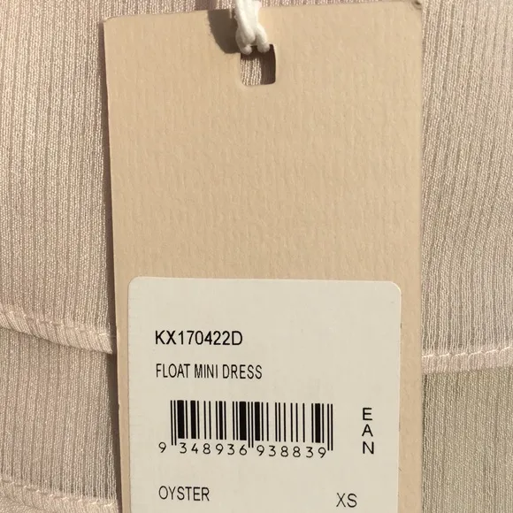 NWT Keepsake The Label Float Mini Dress Oyster Cream Pink