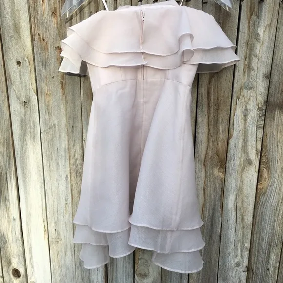 NWT Keepsake The Label Float Mini Dress Oyster Cream Pink