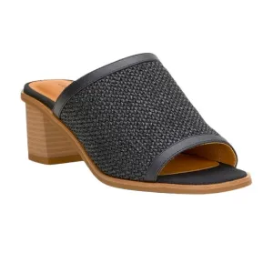 NWT LUCKY BRAND LENIRA SLIDE WEDGE SANDALS BLACK WEAVE BRAND NEW IN BOX