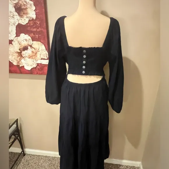 NWT Madewell Lucie Cutout-Back Midi Dress, Size 2X