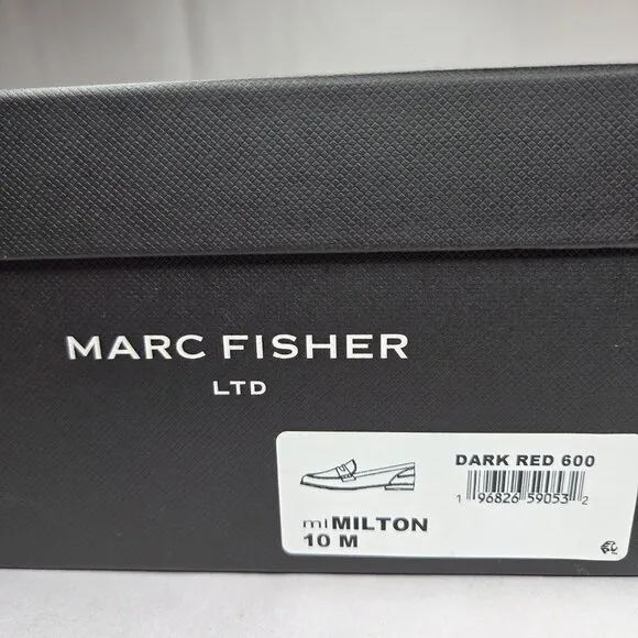 NWT Marc Fisher Women's Dark Red Milton Loafers