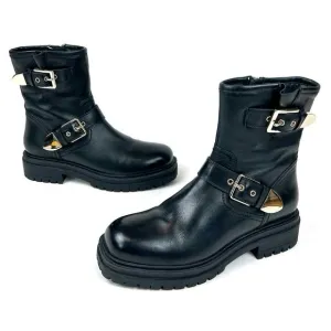 NWT Mint Velvet Leather Biker Boots
