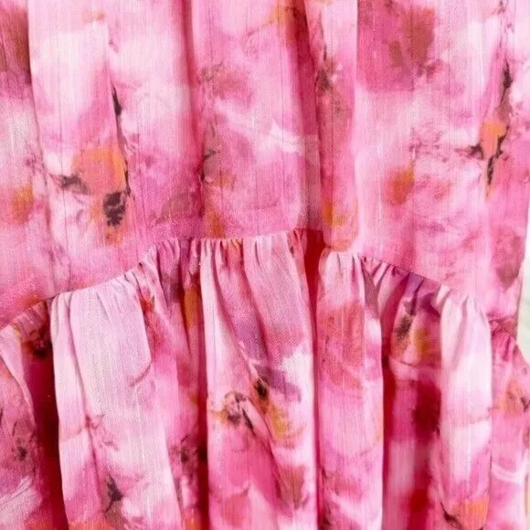 NWT MISA Los Angeles Sastra Mini Halter Dress Abstract Floral Size M
