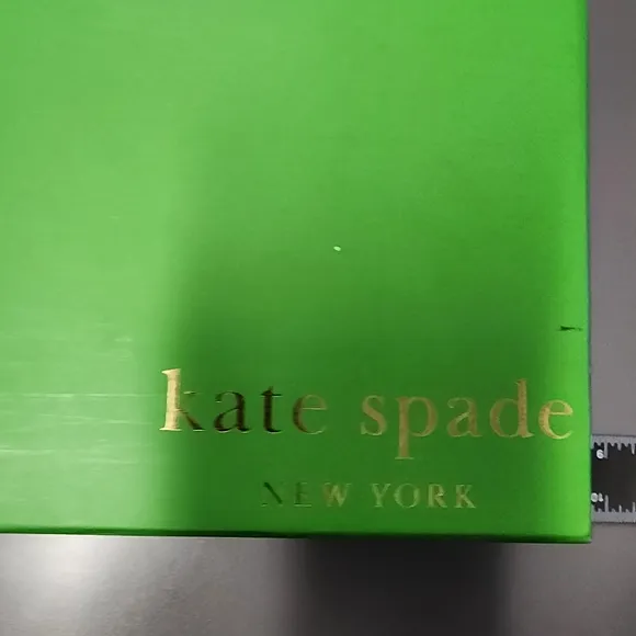 NWT New IOB Kate Spade Globe Foldable Ballerina Flats Black Nappa w/Dustbag
