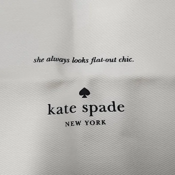 NWT New IOB Kate Spade Globe Foldable Ballerina Flats Black Nappa w/Dustbag