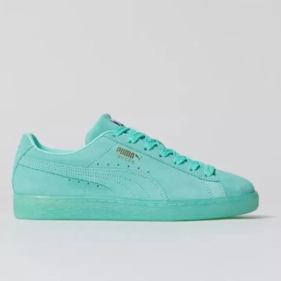 NWT Puma Suede Classic XXI Mint Green Blue Unisex Sneakers