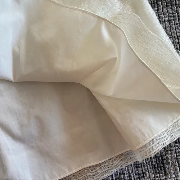 NWT Ralph Lauren Blue Label Silk &amp; Linen Ivory Cream Pleated Mini Skirt …
