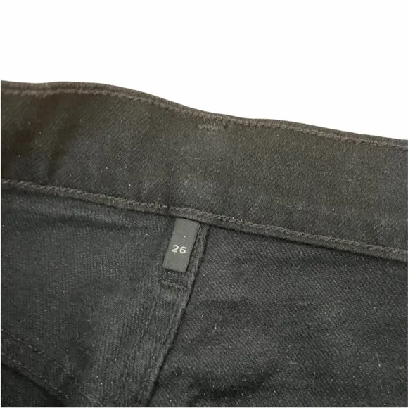 NWT Revolve Goldsign The A Jean Black High Rise Straight Leg Trouser Jeans