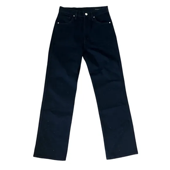 NWT Revolve Goldsign The A Jean Black High Rise Straight Leg Trouser Jeans