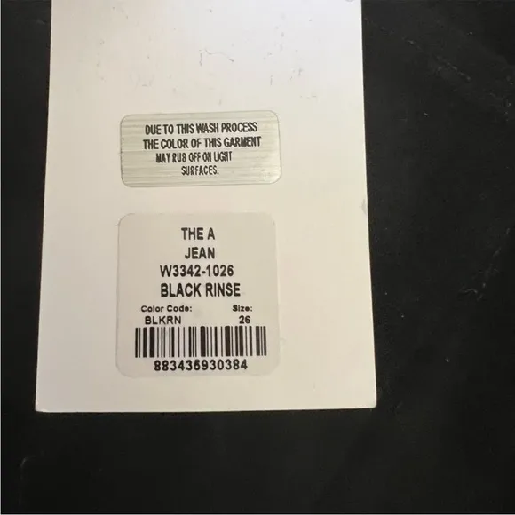NWT Revolve Goldsign The A Jean Black High Rise Straight Leg Trouser Jeans