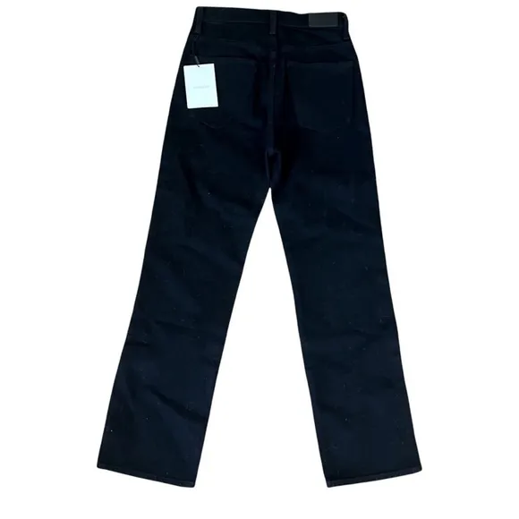NWT Revolve Goldsign The A Jean Black High Rise Straight Leg Trouser Jeans