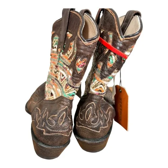 NWT Stetson Mid-Calf Snip Toe‎ Boots