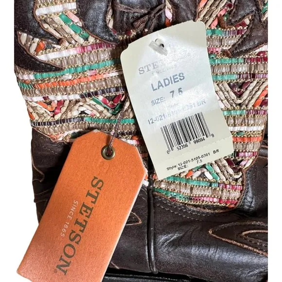 NWT Stetson Mid-Calf Snip Toe‎ Boots
