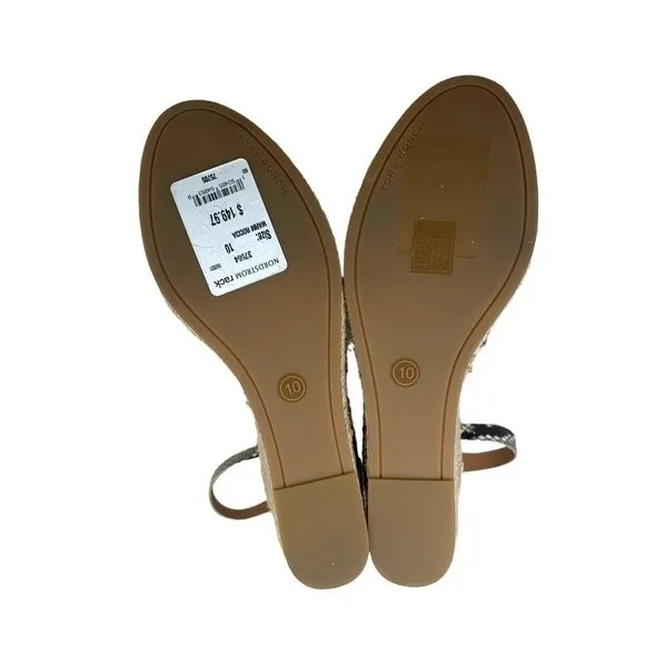 NWT Tory Burch Selby Snakeskin Print Wedge Platform Espadrilles 10