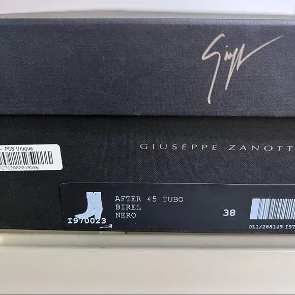 NWT Giuseppe Zanotti Esther Leather Mid-Calf Motorcycle Boots in Black 8
