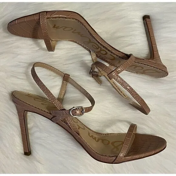 NWT Sam Edelman Dara Croc-Embossed Sandals SZ 10