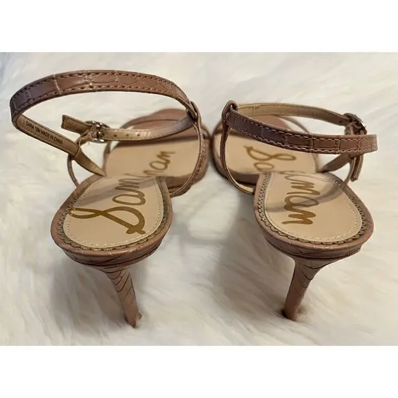 NWT Sam Edelman Dara Croc-Embossed Sandals SZ 10