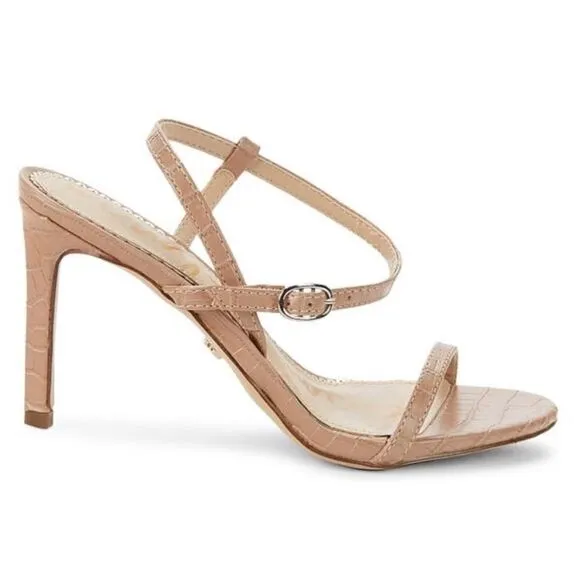 NWT Sam Edelman Dara Croc-Embossed Sandals SZ 10