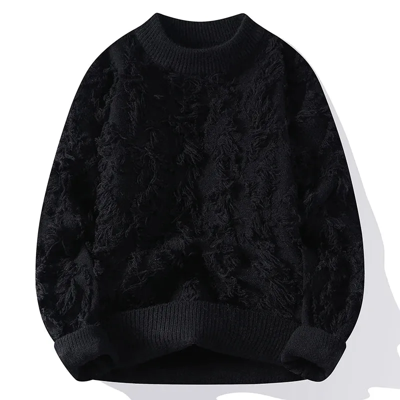 Obsidian Phoenix Luxury Hip Hop Sweater - High-Quality Soft Warm Men’s Thermal Pullover Christmas Jumper