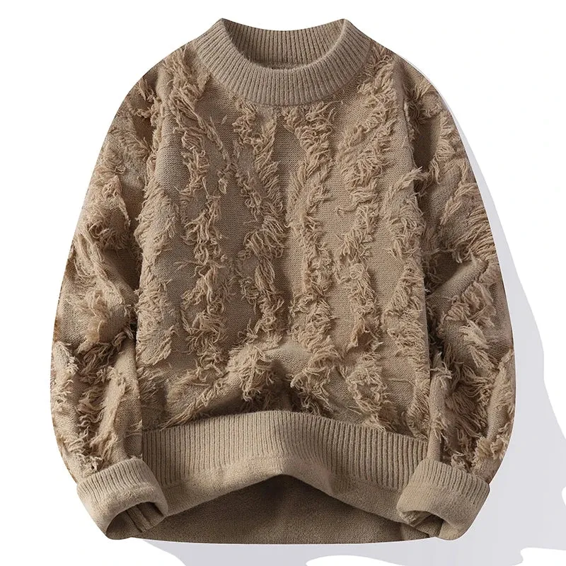 Obsidian Phoenix Luxury Hip Hop Sweater - High-Quality Soft Warm Men’s Thermal Pullover Christmas Jumper