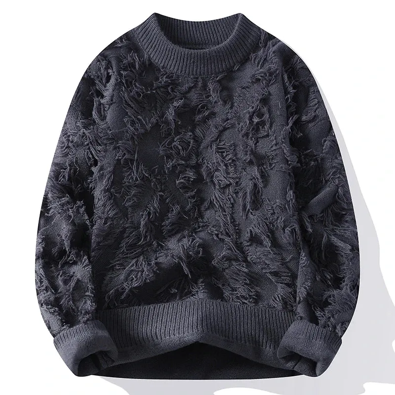 Obsidian Phoenix Luxury Hip Hop Sweater - High-Quality Soft Warm Men’s Thermal Pullover Christmas Jumper