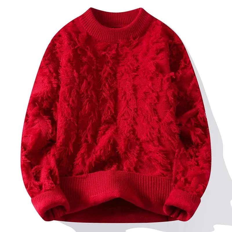 Obsidian Phoenix Luxury Hip Hop Sweater - High-Quality Soft Warm Men’s Thermal Pullover Christmas Jumper