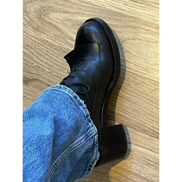 Officine Creative Women's Victoire Boots Size 40 Black Leather Chunky Heel‎