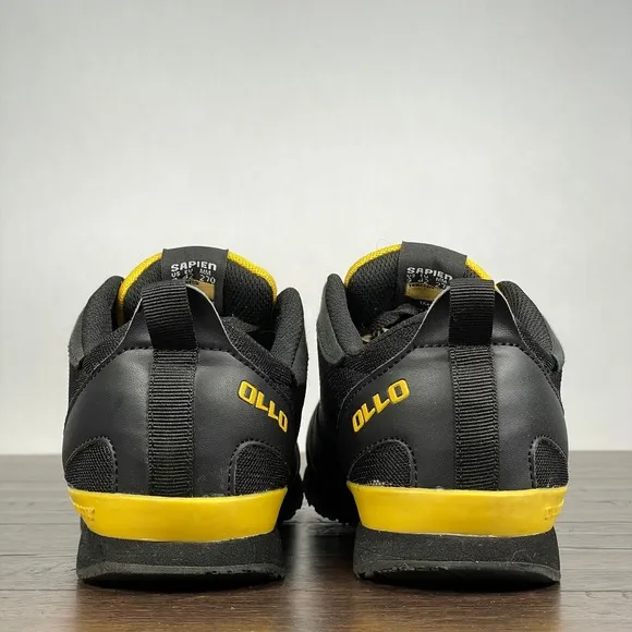 OLLO PK Sapien X Mens 9 Black Yellow Parkour High Grip Athletic Sneakers Running