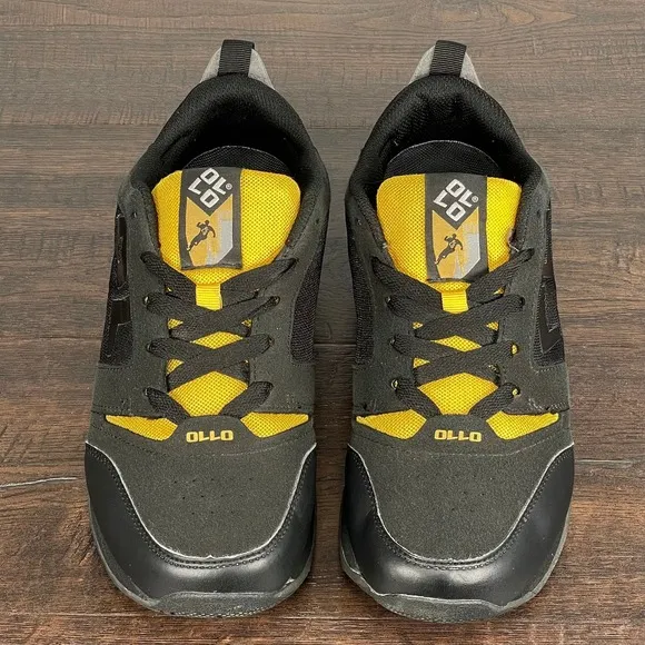 OLLO PK Sapien X Mens 9 Black Yellow Parkour High Grip Athletic Sneakers Running