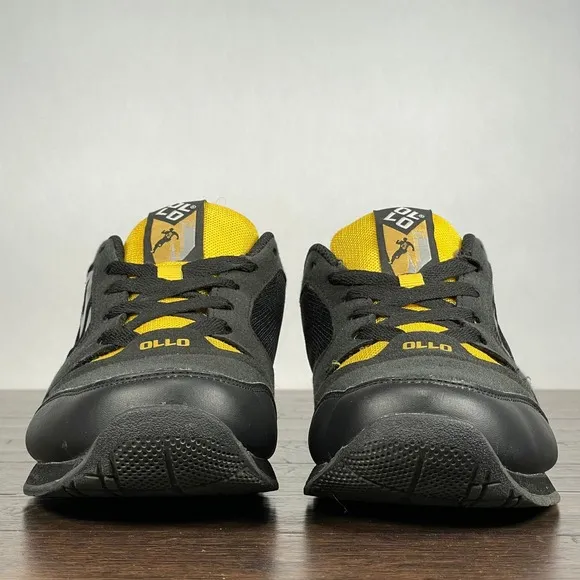 OLLO PK Sapien X Mens 9 Black Yellow Parkour High Grip Athletic Sneakers Running