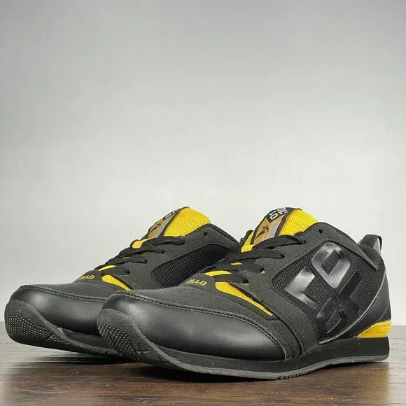 OLLO PK Sapien X Mens 9 Black Yellow Parkour High Grip Athletic Sneakers Running