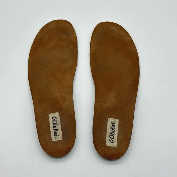 Olukai Akepa Moc Mens 13 M Brown Leather Casual Comfort Driving Loafers