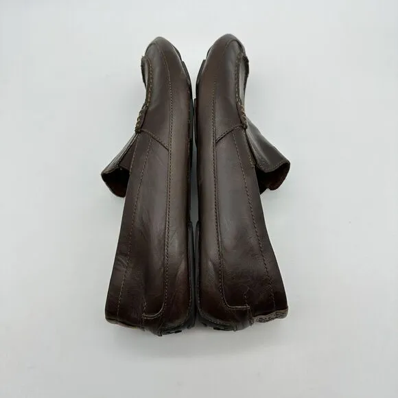 Olukai Akepa Moc Mens 13 M Brown Leather Casual Comfort Driving Loafers
