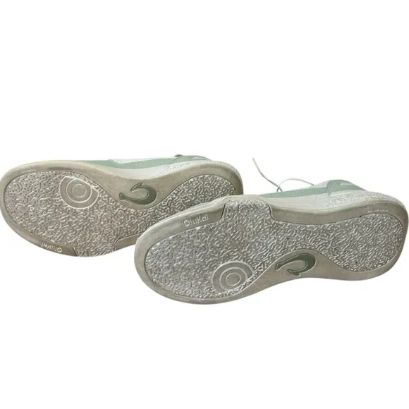 Olukai Anau Tennis Pickeball On Off Court Sneakers Pal Green White Sportswear