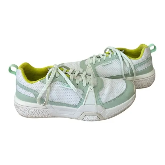 Olukai Anau Tennis Pickeball On Off Court Sneakers Pal Green White Sportswear