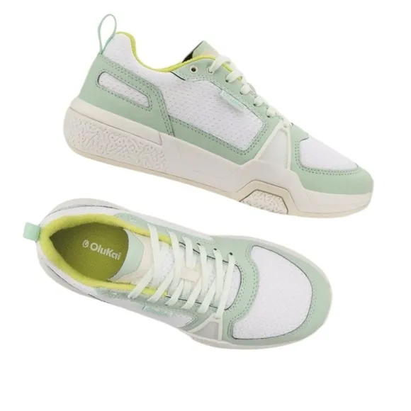 Olukai Anau Tennis Pickeball On Off Court Sneakers Pal Green White Sportswear