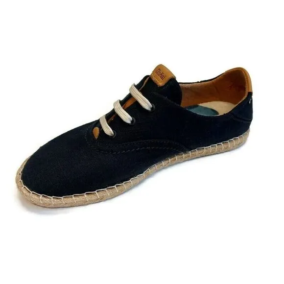Olukai KAULA PA'A LI Convertible Linen Textile Espadrille Sneaker Womens 7 Black