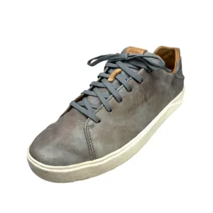 OluKai Lae Ahi Li Ili Marbled Gray Waterproof Leather Lace Up Sneakers